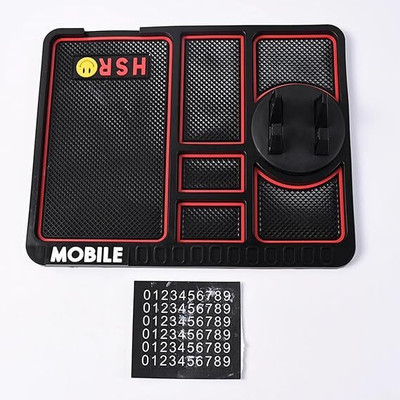 SR Online Car Mobile Holder for Dashboard, Anti-slip(Black, Red)