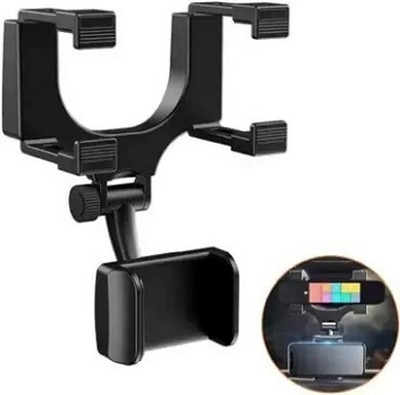 ESCODEVELOPER Car Mobile Holder for Dashboard, Steering, Headrest(Black)