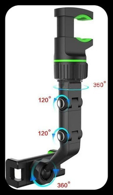 BITWEAVE Car Mobile Holder for Anti-slip, Clip(Black, Green)