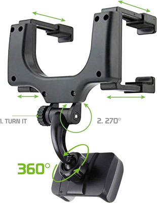 keeva Car Mobile Holder for Windshield(Black)