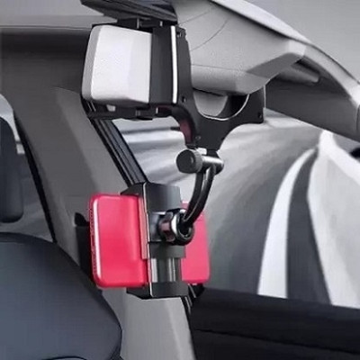 ESCODEVELOPER Car Mobile Holder for Dashboard, Steering, Headrest(Black)