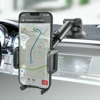 Wifton Car Mobile Holder for Anti-slip, Dashboard, Windshield(Black)