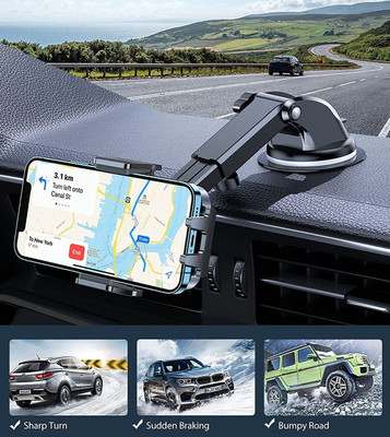 Wifton Car Mobile Holder for Anti-slip, Dashboard, Windshield(Black)