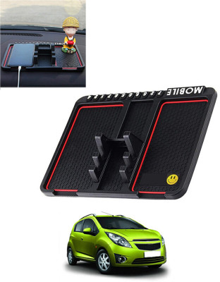 MATIES Rubber Standard Mat For  Chevrolet Beat(Black)