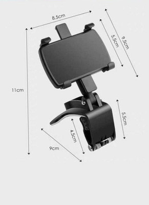 MODERNEHUB Car Mobile Holder for Clip, Dashboard, Steering(Black)