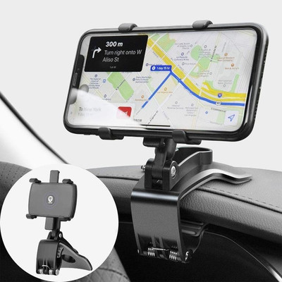 MODERNEHUB Car Mobile Holder for Clip, Dashboard, Steering(Black)