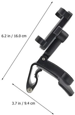 ESCODEVELOPER Car Mobile Holder for Clip, Dashboard, Steering(Black)