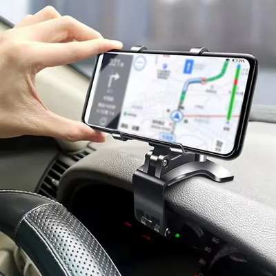 ESCODEVELOPER Car Mobile Holder for Clip, Dashboard, Steering(Black)