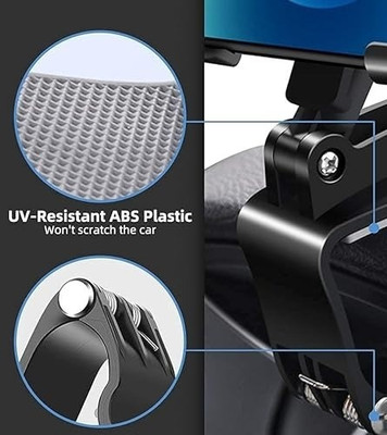 MODERNEHUB Car Mobile Holder for Clip, Dashboard, Steering(Black)