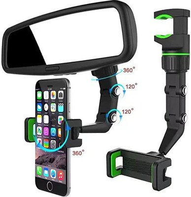 Trio group Car Mobile Holder for Windshield(Black & Green)