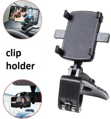 MODERNEHUB Car Mobile Holder for Clip, Dashboard, Steering(Black)