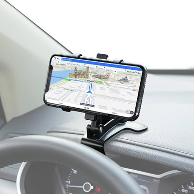 YOYOTRADERS Car Mobile Holder for Dashboard, Clip, Steering(Black)