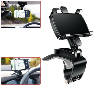 MODERNEHUB Car Mobile Holder for Clip, Dashboard, Steering(Black)