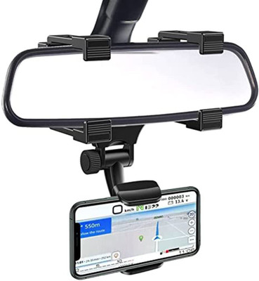 AHINOAM Car Mobile Holder for Headrest, Clip, Windshield, Dashboard(Black)