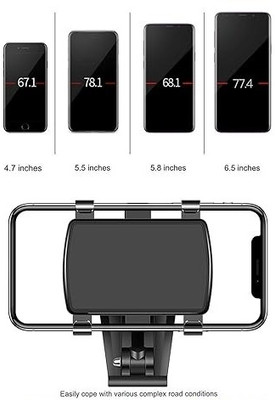 MODERNEHUB Car Mobile Holder for Clip, Dashboard, Steering(Black)