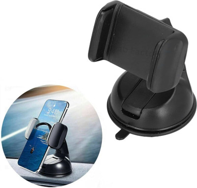 Buyab factory Car Mobile Holder for Dashboard, Windshield, Anti-slip, Clip(Black)
