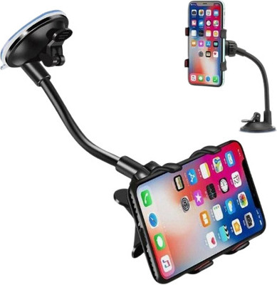 Trifles Car Mobile Holder for Dashboard, Clip, Windshield(Black)