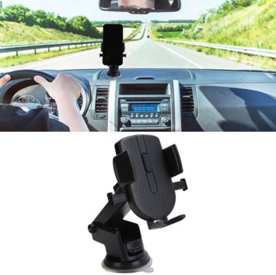 Laurant Car Mobile Holder for Dashboard, Windshield, Anti-slip, Clip(Black)