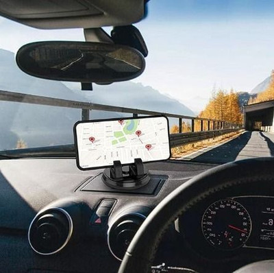 KIDZwag Car Mobile Holder for Dashboard, Windshield, Anti-slip(Black)