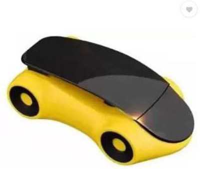 TECHGEAR Car Mobile Holder for Dashboard(MD&04 Sports Car Shape Mobile Car Mount Holder Stand Dashboard, Yellow)