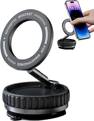 aksmit Car Mobile Holder for Dashboard, Magnetic, Anti-slip(Black)