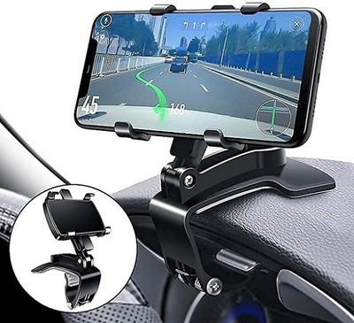YOYOTRADERS Car Mobile Holder for Dashboard, Clip, Steering(Black)