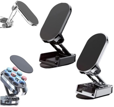 RHONNIUM Car Mobile Holder for Dashboard, Magnetic(Black, Silver)