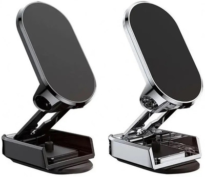 RHONNIUM Car Mobile Holder for Dashboard, Magnetic(Black, Silver)