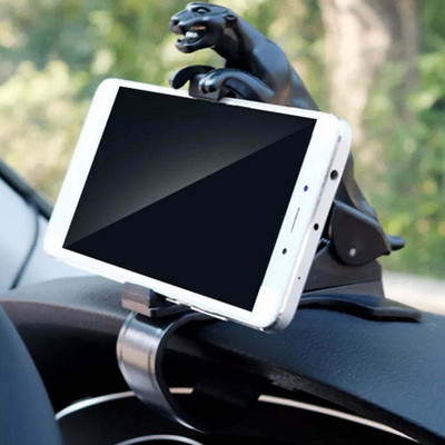NK Enterprises Car Mobile Holder for Dashboard(Black, Golden)