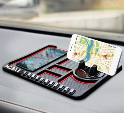 GLORSIO Silicone Standard Mat For  Universal For Car(Black)