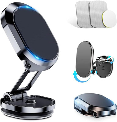 BRSS Car Mobile Holder for Dashboard(Superior Magnetic Strength With 6 N52 Magnets & Adjustable Arm & Durable Stand)