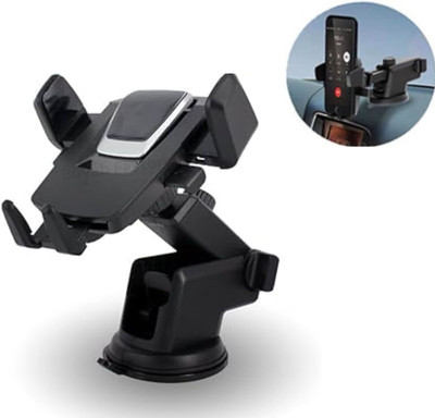 Buyab factory Car Mobile Holder for Dashboard, Windshield, Anti-slip, Clip(Black)