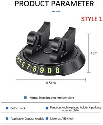 ESCODEVELOPER Car Mobile Holder for Dashboard, Anti-slip(Black)