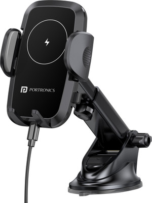Portronics 15 W Turbo Car Charger(Black, With USB Cable)