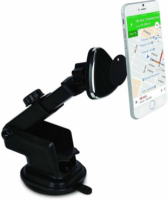 TECHGEAR Car Mobile Holder for Dashboard(360 Rotating Long Arm & Extra Magnetic Mobile Holder)
