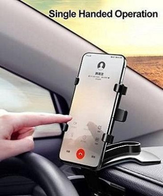 YOYOTRADERS Car Mobile Holder for Dashboard, Clip, Steering(Black)
