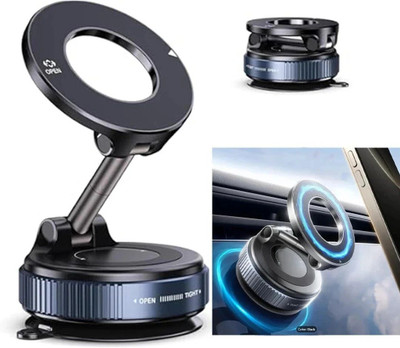 Funtos Car Mobile Holder for Dashboard, Windshield, Magnetic, Anti-slip(Black)