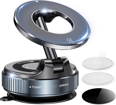 RHONNIUM 360° Adjustable & Foldable Magnetic Phone Mount Mobile Holder