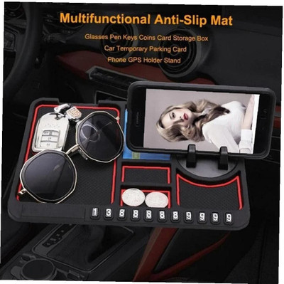 HOTKEI Car Mobile Holder for Dashboard(Black & Red)