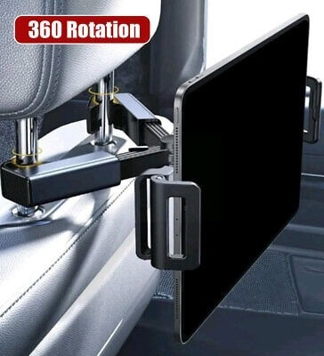MODERNEHUB Car Mobile Holder for Headrest(Black)