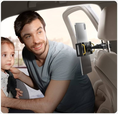 MODERNEHUB Car Mobile Holder for Headrest(Black)