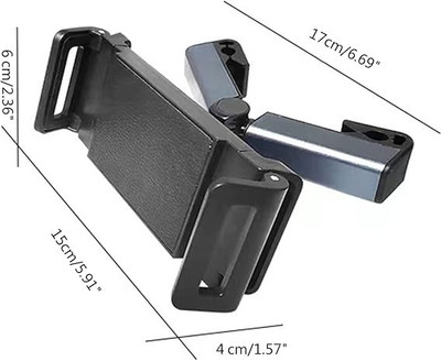 MODERNEHUB Car Mobile Holder for Headrest(Black)