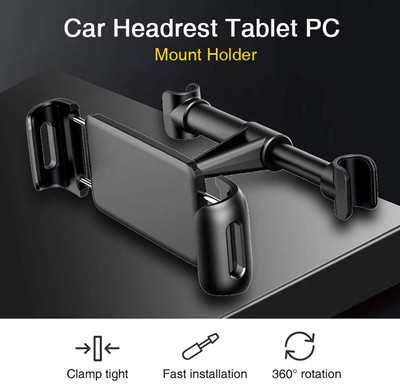 ASTOUND Car Mobile Holder for Headrest(Black)