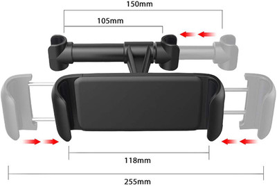 ASTOUND Car Mobile Holder for Headrest(Black)