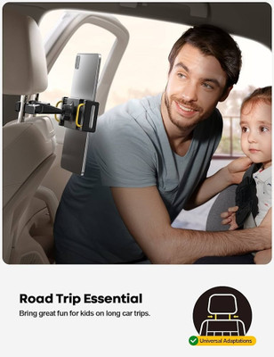 YOYOTRADERS Car Mobile Holder for Headrest(Black)
