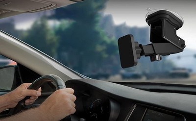 aavomaa Car Mobile Holder for Magnetic, Windshield, Anti-slip, Dashboard(Black)