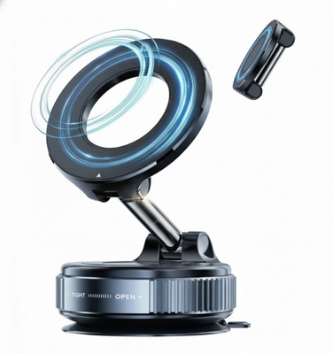 FlexiMart Enterprises Car Mobile Holder for Magnetic, Dashboard, Windshield, Anti-slip(Black)