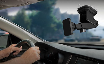 Rajcellpoint Car Mobile Holder for Magnetic, Windshield, Anti-slip, Dashboard(Black)