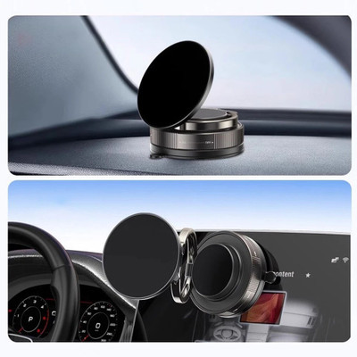 RHONNIUM Magnetic Car Phone Holder – Compact 360° Rotating & Foldable Mobile Holder