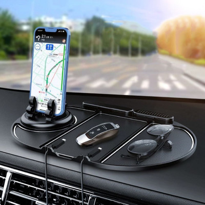 TECHGEAR Car Mobile Holder for Anti-slip, Dashboard(Black)